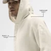 Sweat à capuche boutonné Linen Days - Beige