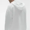Sweat à capuche boutonné Linen Days - Blanc