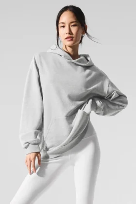 Sweat à capuche Chill - Gris chiné athlétique