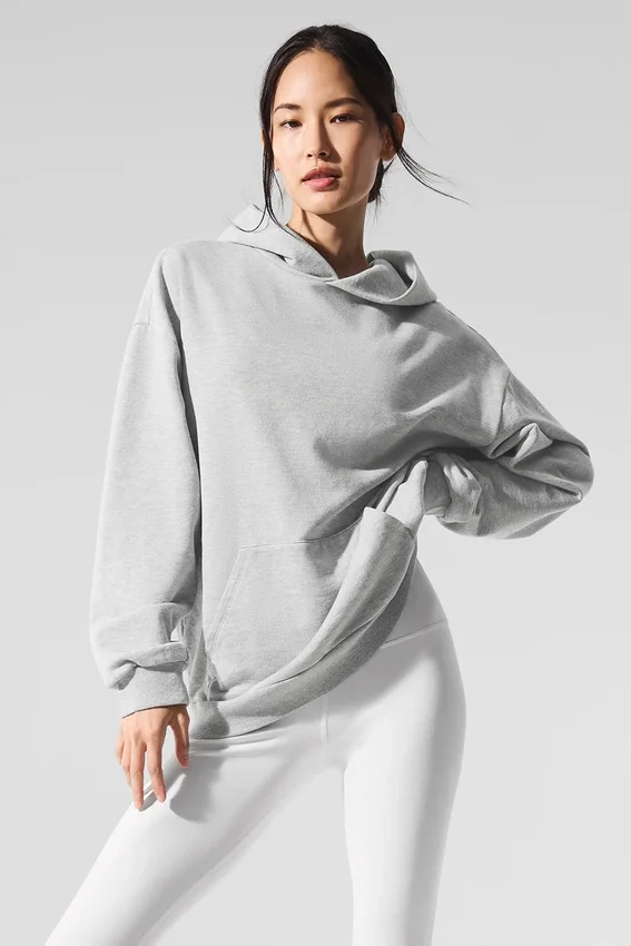 Sweat à capuche Chill - Gris chiné athlétique