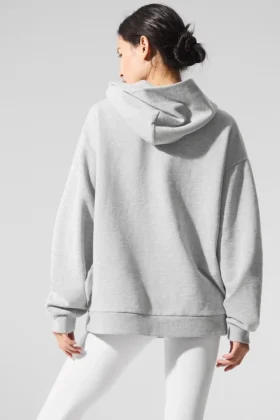 Sweat à capuche Chill – Gris chiné athlétique