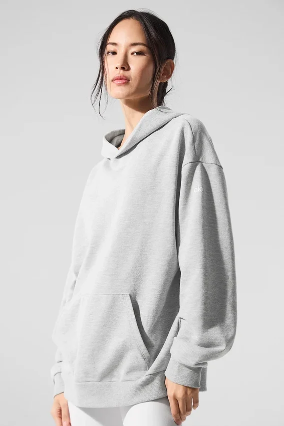Sweat à capuche Chill - Gris chiné athlétique