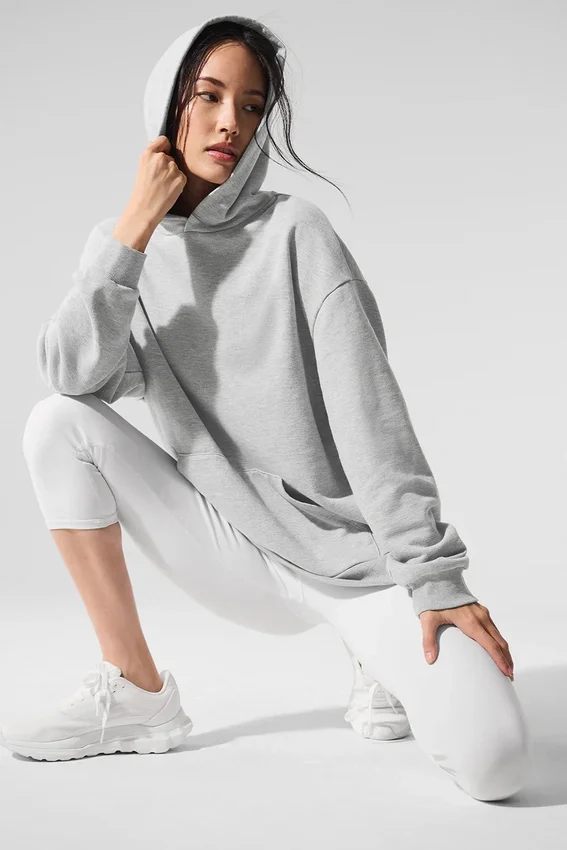 Sweat à capuche Chill - Gris chiné athlétique