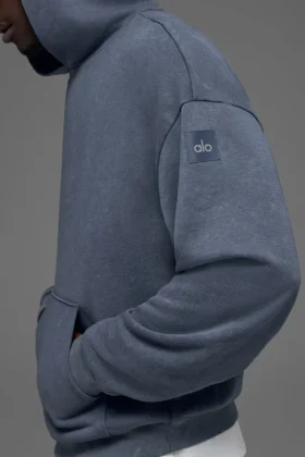Sweat à capuche « Chill Vintage Wash » – Délavage Bluestone