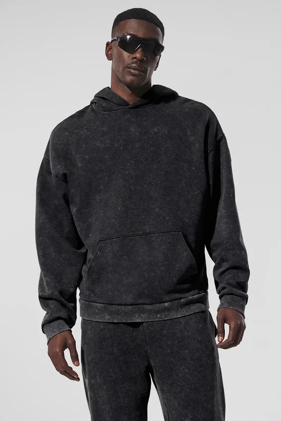 Sweat à capuche « Chill Vintage Wash » – Délavage noir