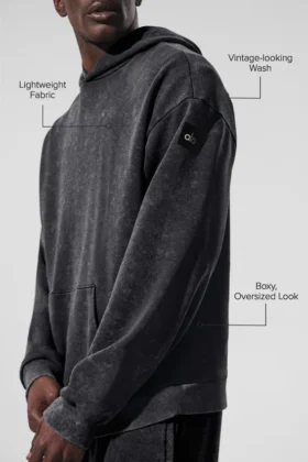 Sweat à capuche « Chill Vintage Wash » – Délavage noir
