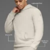Sweat à capuche d'intérieur gaufré - Bone