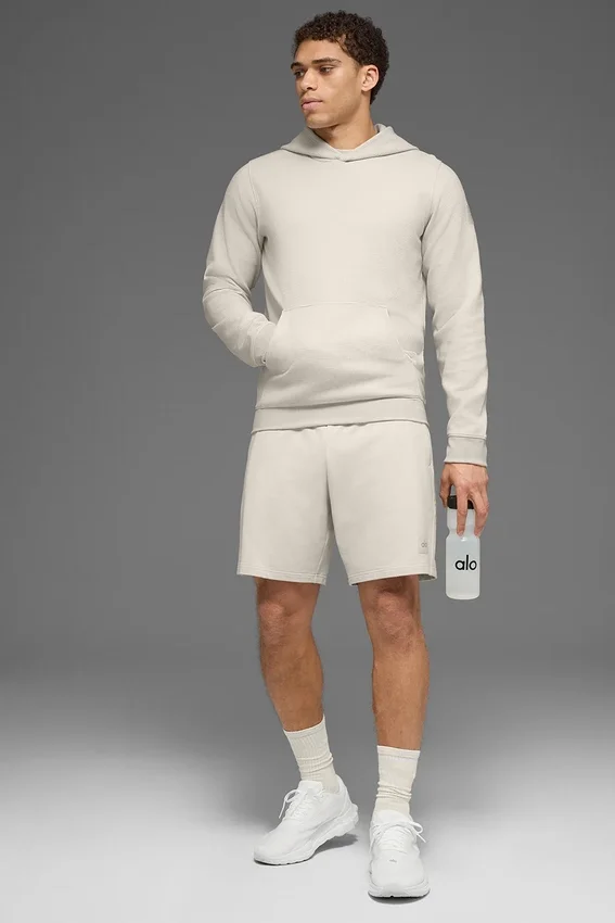 Sweat à capuche d'intérieur gaufré - Bone