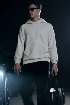 Sweat à capuche Double Take - Beige