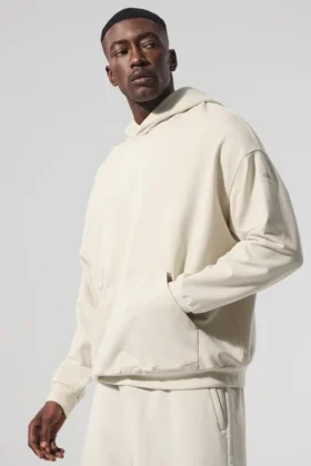 Sweat à capuche Double Take – Beige