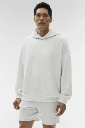 Sweat à capuche Double Take - Blanc chiné