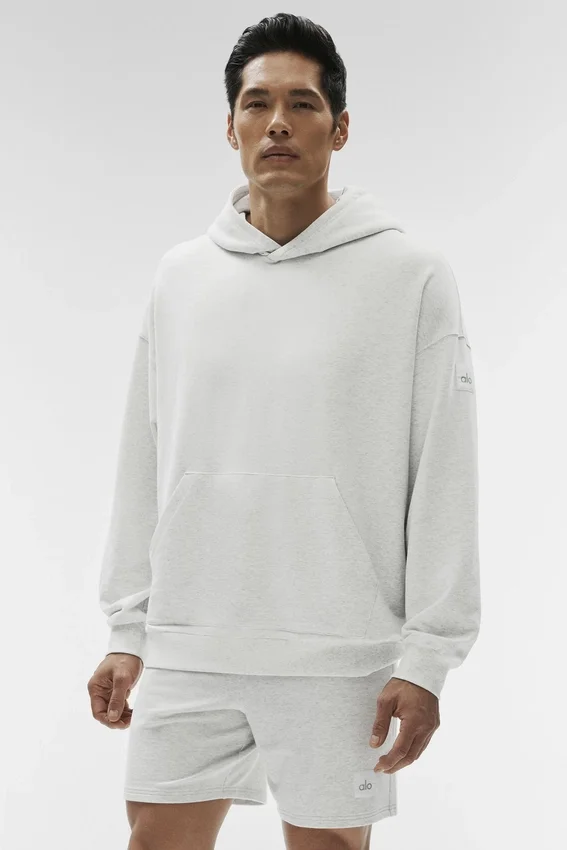 Sweat à capuche Double Take - Blanc chiné