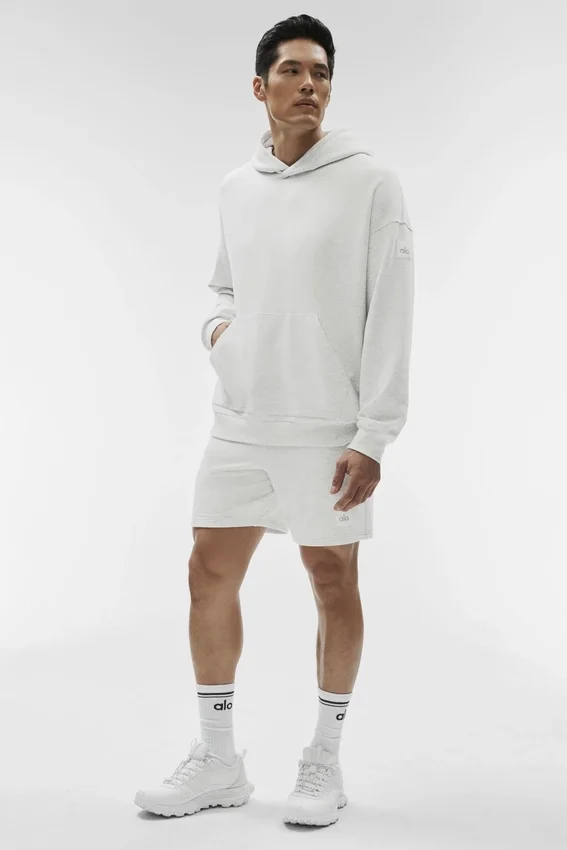 Sweat à capuche Double Take - Blanc chiné