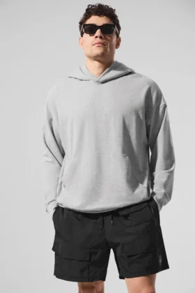 Sweat à capuche Double Take - Gris chiné athlétique
