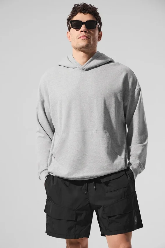 Sweat à capuche Double Take - Gris chiné athlétique