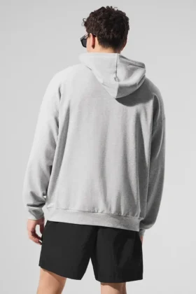 Sweat à capuche Double Take – Gris chiné athlétique