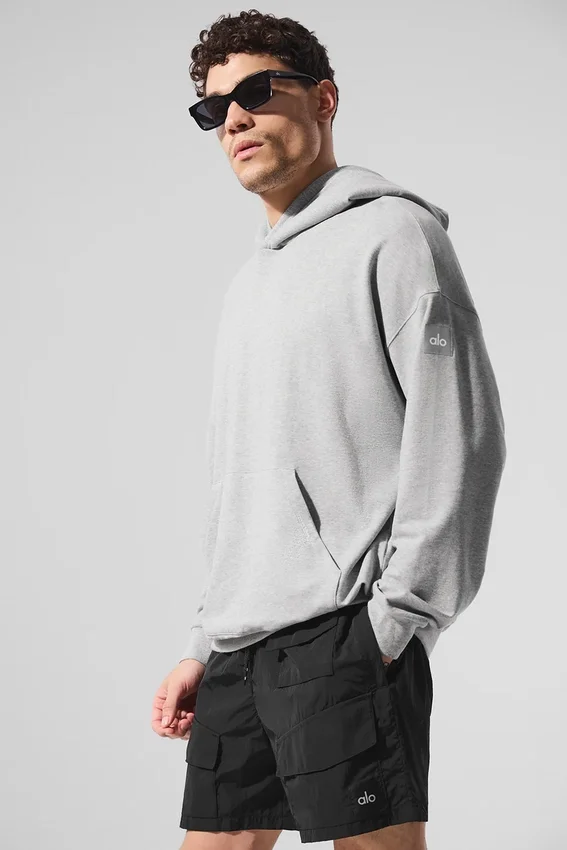 Sweat à capuche Double Take - Gris chiné athlétique