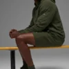 Sweat à capuche Double Take - Vert olive