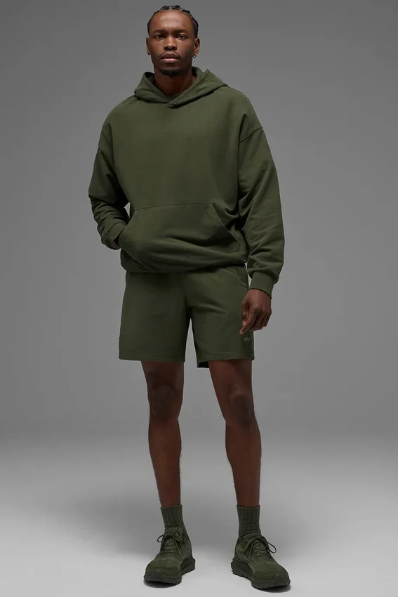 Sweat à capuche Double Take - Vert olive