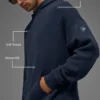 Sweat à capuche en maille Sports Club - Bleu marine