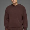 Sweat à capuche en maille texturée - Brownstone