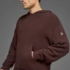Sweat à capuche en maille texturée - Brownstone