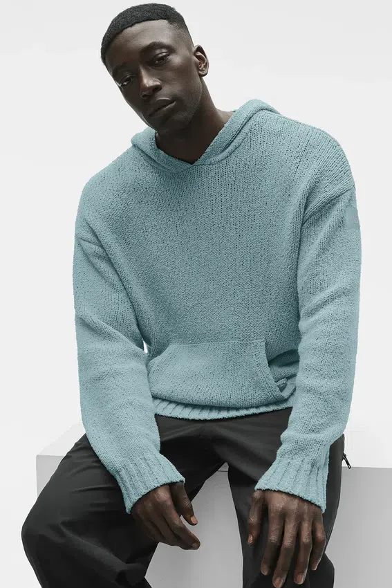 Sweat à capuche en maille texturée - Desert Sage