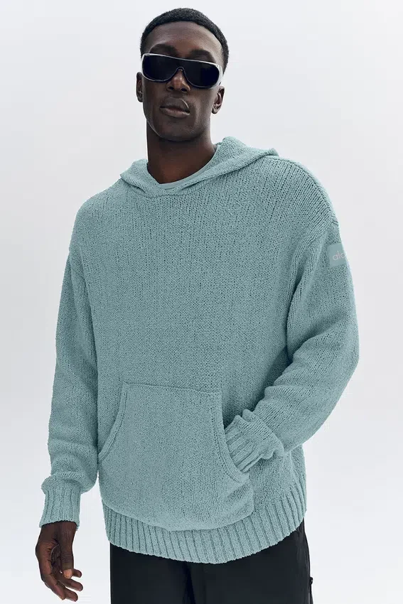 Sweat à capuche en maille texturée - Desert Sage