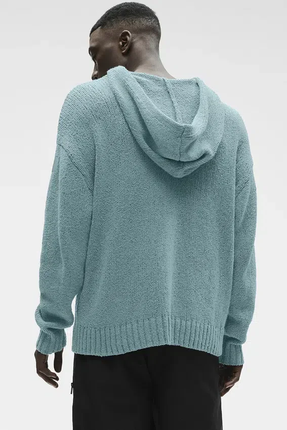 Sweat à capuche en maille texturée - Desert Sage