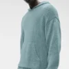 Sweat à capuche en maille texturée - Desert Sage