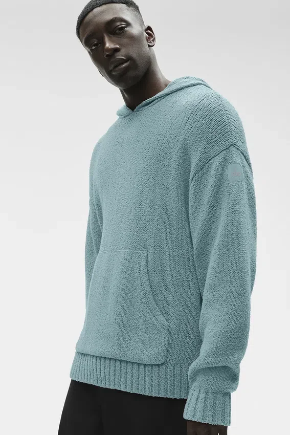 Sweat à capuche en maille texturée - Desert Sage