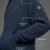 Sweat à capuche en maille texturée - Navy