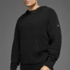 Sweat à capuche en maille texturée - Noir