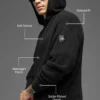 Sweat à capuche en maille texturée - Noir