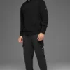 Sweat à capuche en maille texturée - Noir