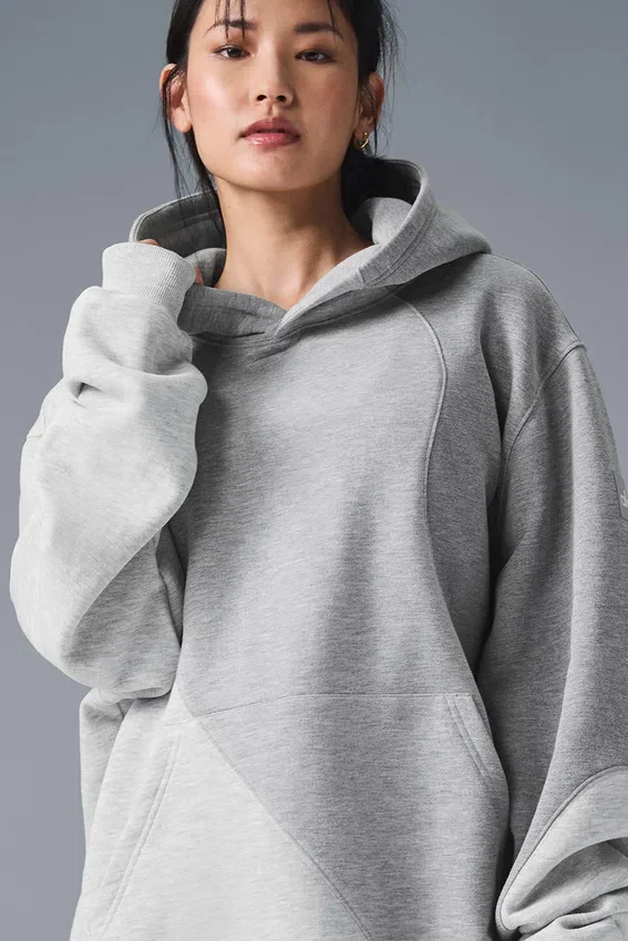Sweat à capuche Make Waves - Gris chiné athlétique ton sur ton
