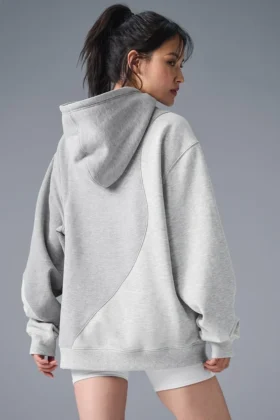 Sweat à capuche Make Waves – Gris chiné athlétique ton sur ton