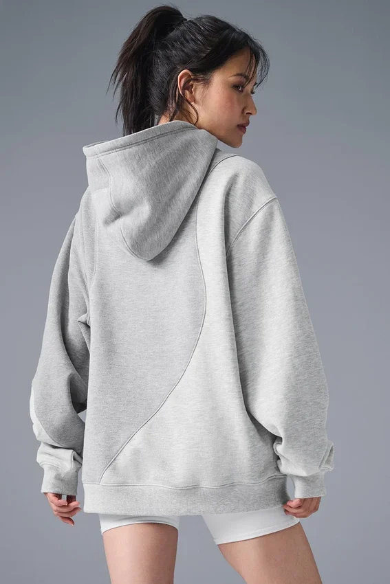 Sweat à capuche Make Waves - Gris chiné athlétique ton sur ton