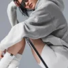 Sweat à capuche Make Waves - Gris chiné athlétique ton sur ton