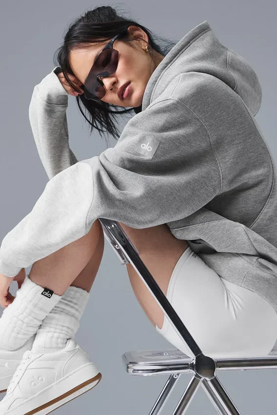 Sweat à capuche Make Waves - Gris chiné athlétique ton sur ton