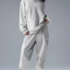 Sweat à capuche Make Waves - Gris chiné athlétique ton sur ton