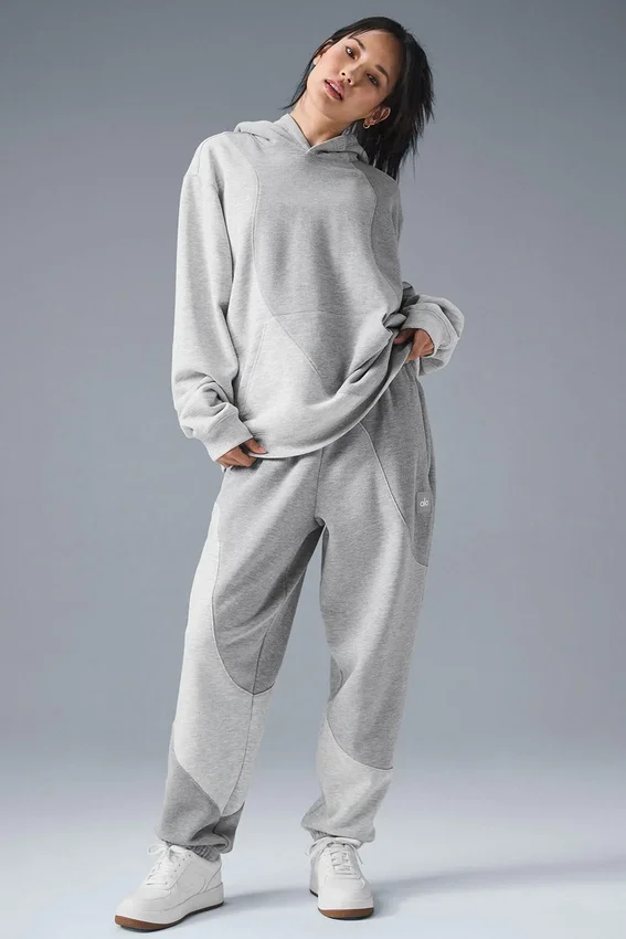 Sweat à capuche Make Waves - Gris chiné athlétique ton sur ton