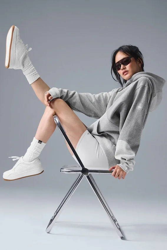 Sweat à capuche Make Waves - Gris chiné athlétique ton sur ton