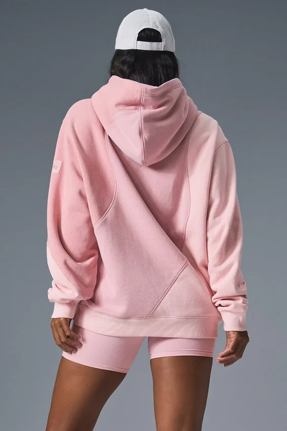 Sweat à capuche Make Waves - Rose coucher de soleil dégradé
