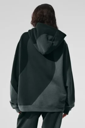 Sweat à capuche Make Waves – Vert charbon ton sur ton