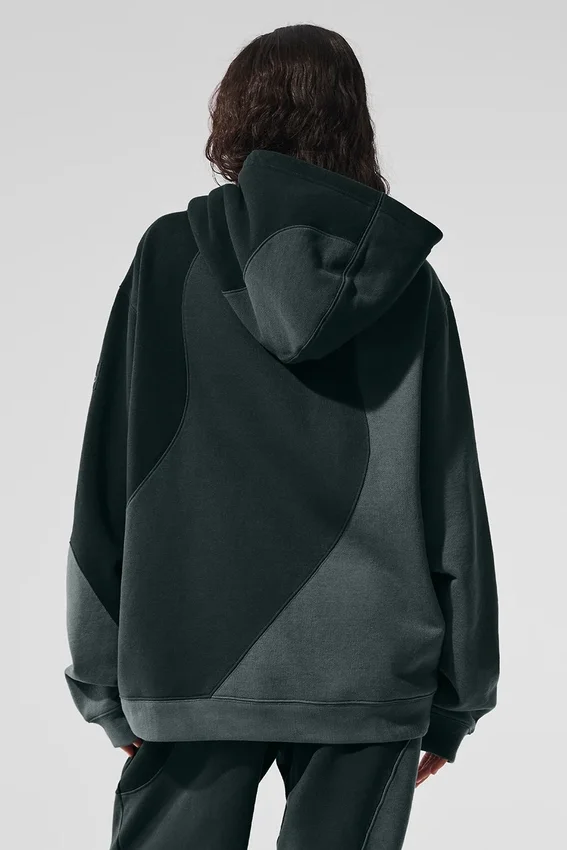 Sweat à capuche Make Waves - Vert charbon ton sur ton
