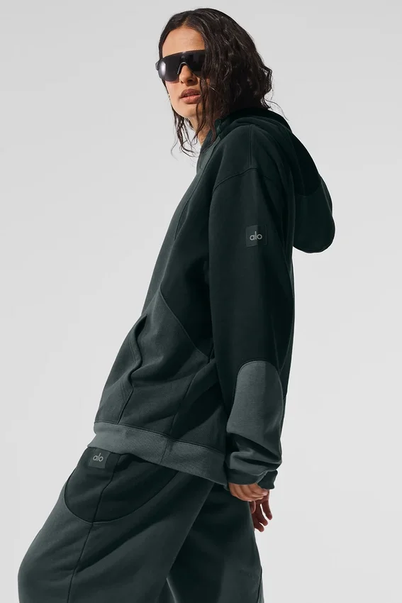 Sweat à capuche Make Waves - Vert charbon ton sur ton