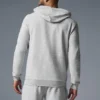 Sweat à capuche Micro Waffle Fast Break - Gris chiné athlétique