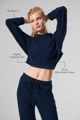 Sweat à capuche Muse – Bleu marine