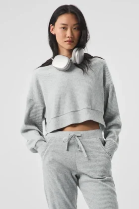 Sweat à capuche Muse - Gris chiné athlétique